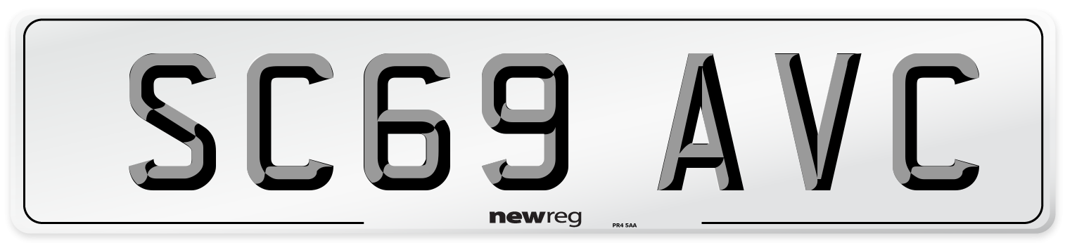 SC69 AVC Number Plate from New Reg